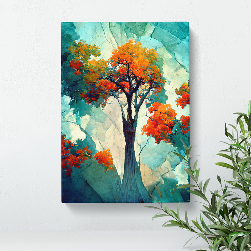 Pretty Abstract Tree - Wrapped Canvas, 76cm H x 50cm W