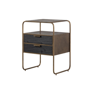 45cm W Iron Bedside Table
