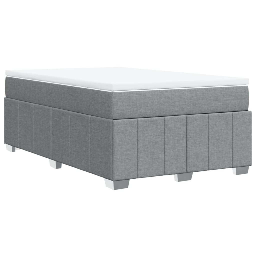 Vidaxl Boxspringbett Mit Matratze Hellgrau 160X200 Cm Stoff