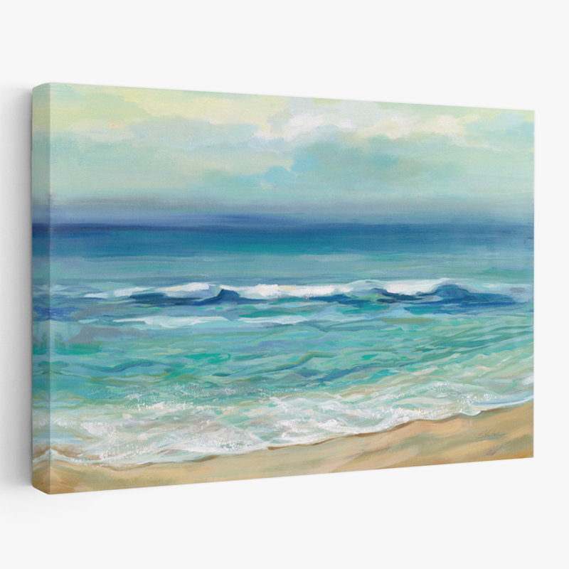 Seaside Sunrise - Aqua Beach - bleu / brun, H 24 po x l 16 po