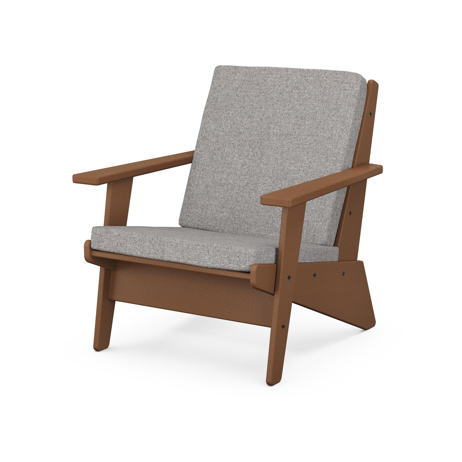 Riviera Modern Lounge Chair, Natural Linen, Slate Gray