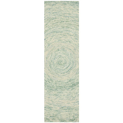 Ikat Hand Tufted Wool Abstract Rug