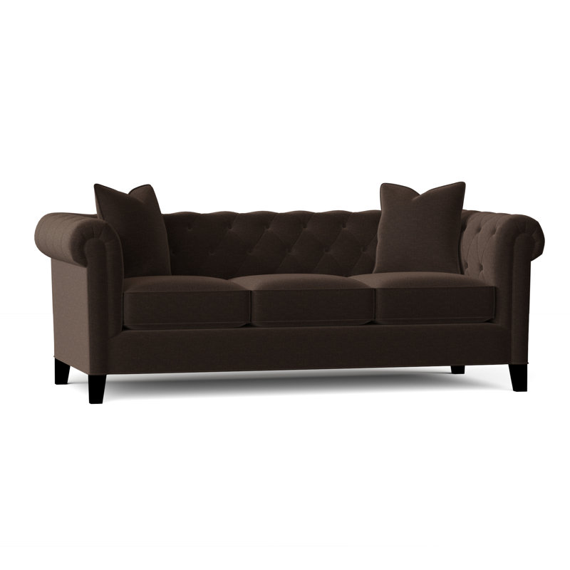 Caspar Upholstered 82'' Sofa, Napa Brown Chenille