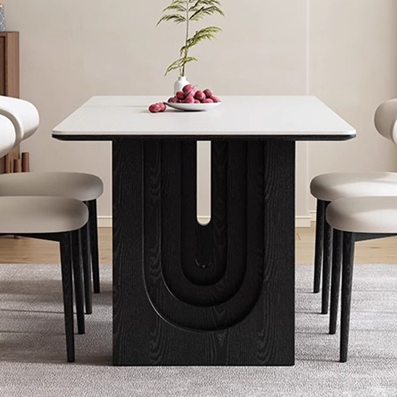 Table de salle à manger rectangulaire moderne haut de gamme, H 29,52 po x L 62,99 po x l 31,49 po