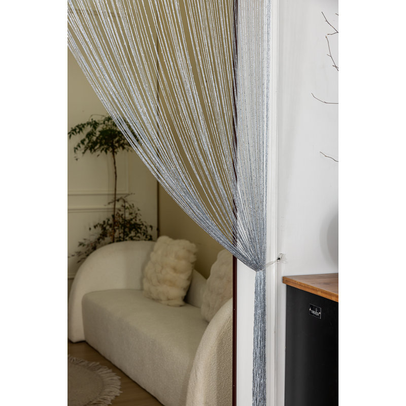 1pc 39 x 78 pouces porte rideau de rideau de rideau décoratif, Gris clair