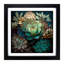 Succulent Stained Glass Effect - Framed Print-351354197