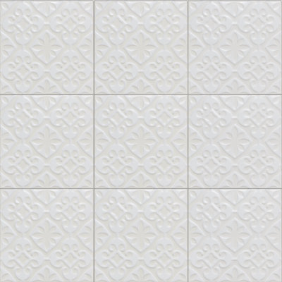 Triplex 8" x 8" Ceramic Patterned Wall Tile