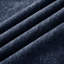 Comfy Blue Chenille 3 - Siège modulaire avec dossier en forme de pétale évasé, segmenté et incurvé, jupes de plis à volants amovibles et repose-pieds à accoudoirs mobiles