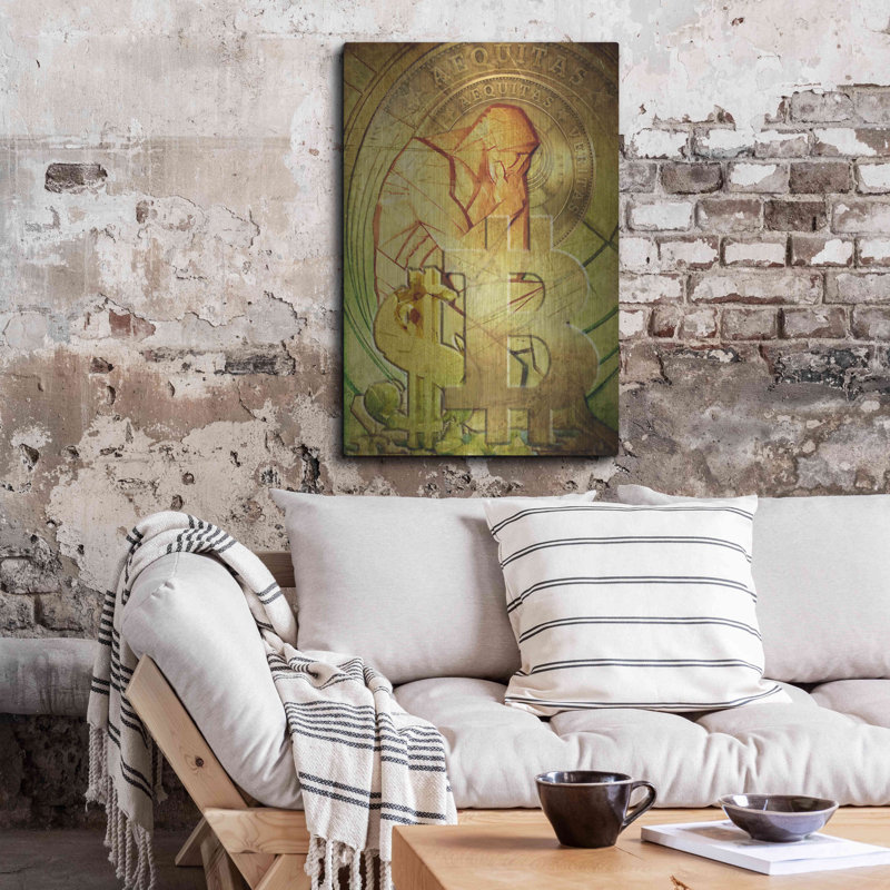 Luxe métal art «Bitcoin Deco Eight» par Steve Hunzi «Bitcoin Deco Eight» par Steve Hunziker OOB