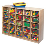 25 Compartment Manufactured Wood Cubby