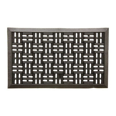 Trellis Scraper Rubber Door Mat 18x30 