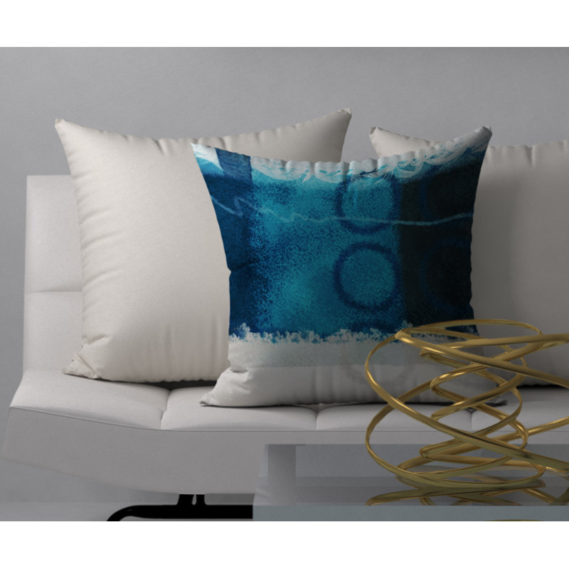 Abstract Reversible Throw Pillow, 24"x24"