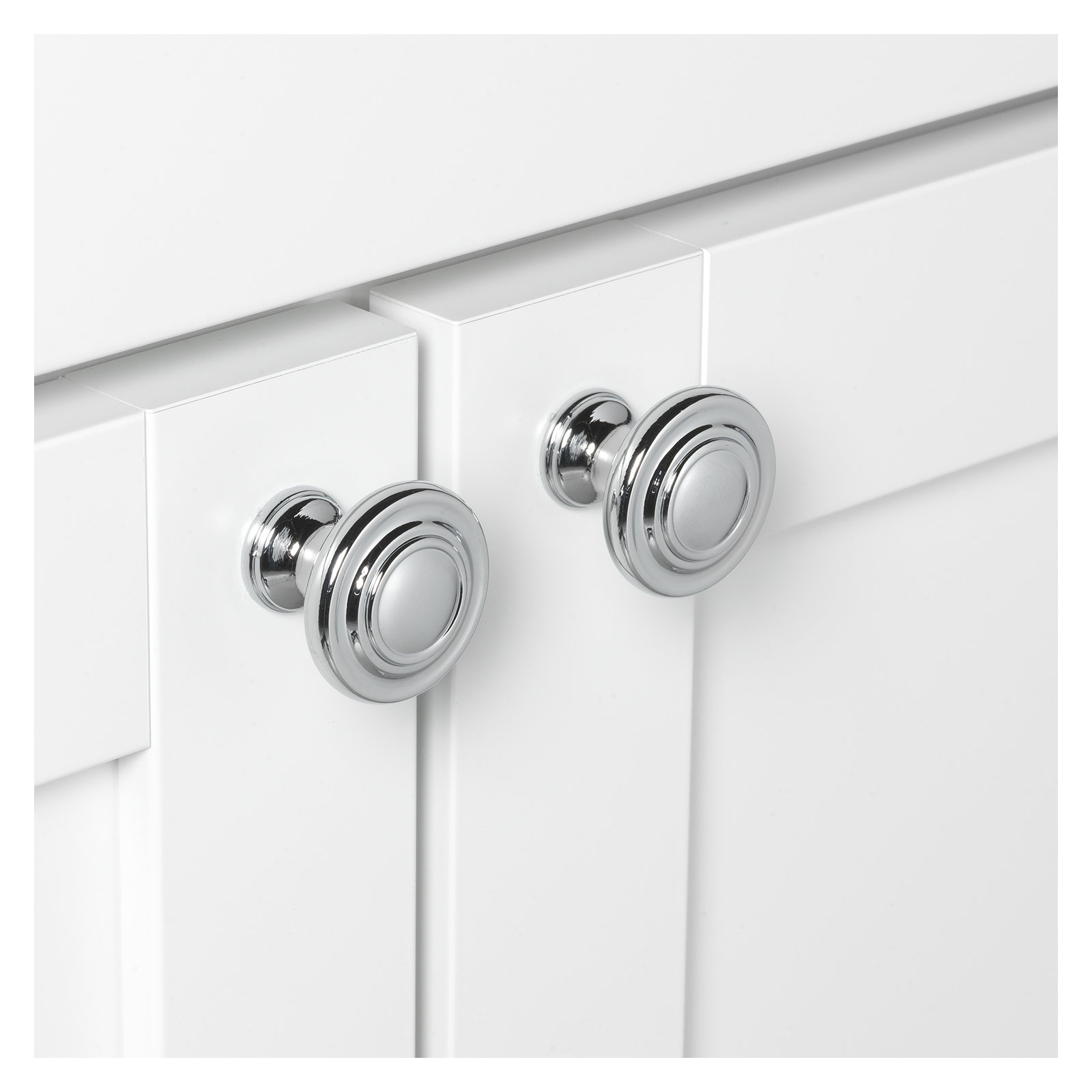 Mushroom Knob Multipack, Polished Chrome
