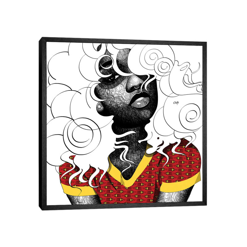 Aziza by Ohab TBJ - Print on Canvas, Black Floater Framed, 93.98cm H x 93.98cm W x 3.81cm D