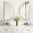 Round Metal Flat Wall Mirror (Set of 2)-102402137-102402138
