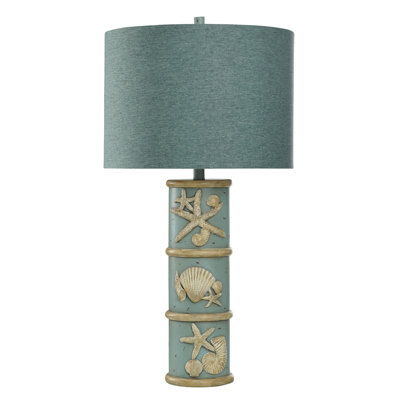 Big Surf Blue - Poly Table Lamp - Blue Shade