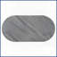 Gris ultrabrillant Table basse chromée - Design ovale / rond pour le salon, style moderne Fonctionnel