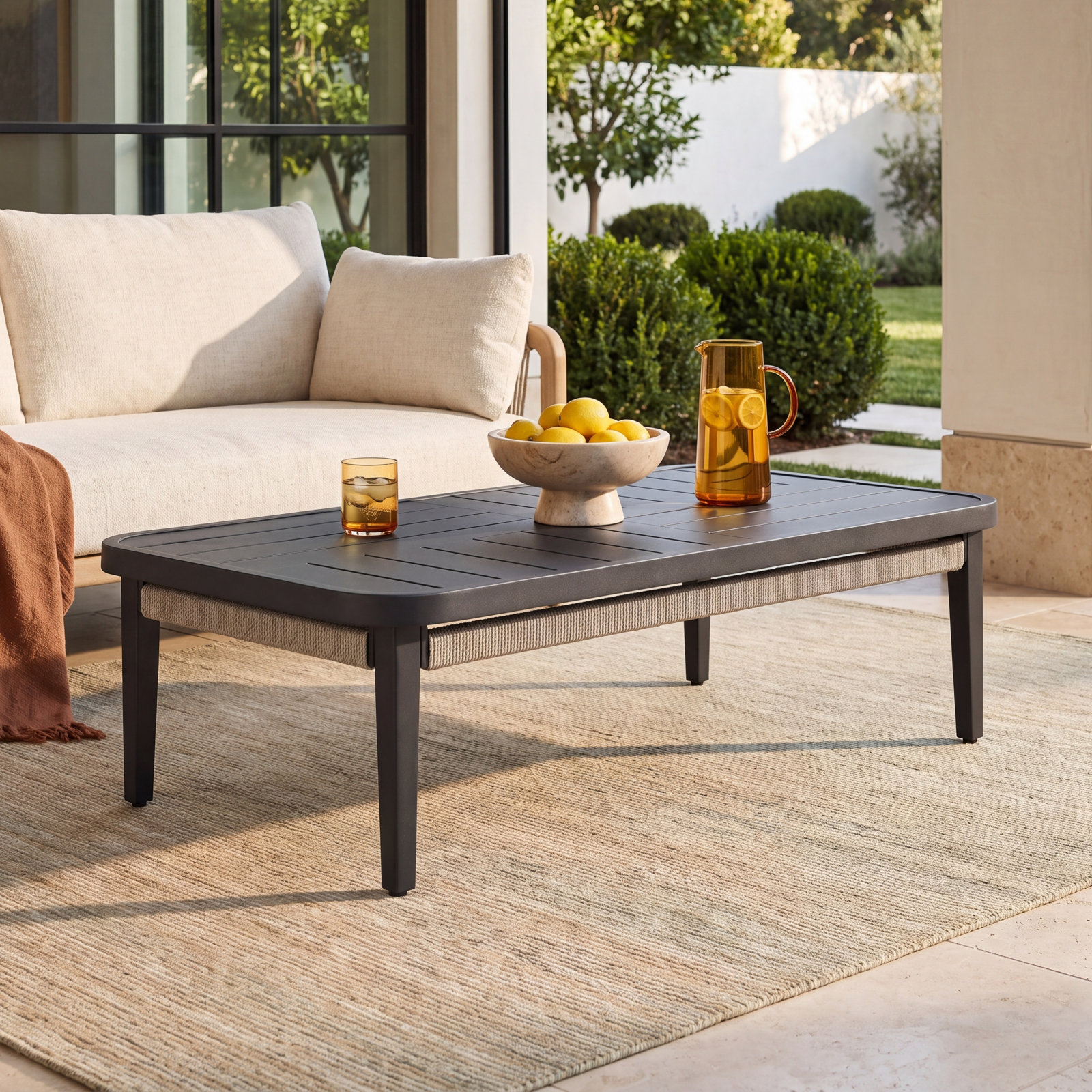 Evalyn 50'' Metal Outdoor Coffee Table