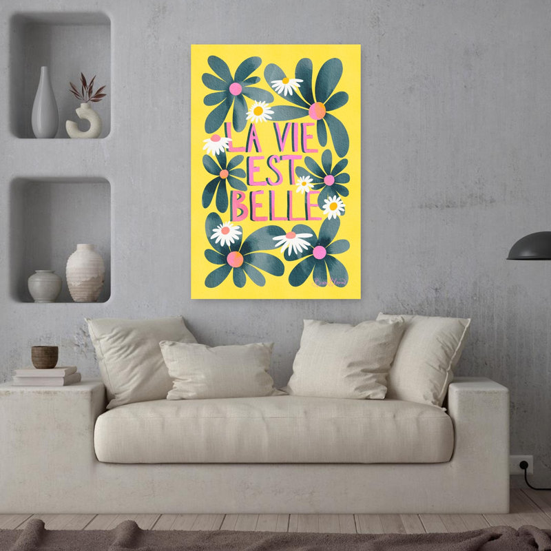 Art contemporain Art floral contemporain, H 36 po x l 24 po