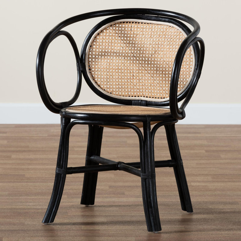 Akelius 45cm H King Louis Back Armchair, Black/Brown