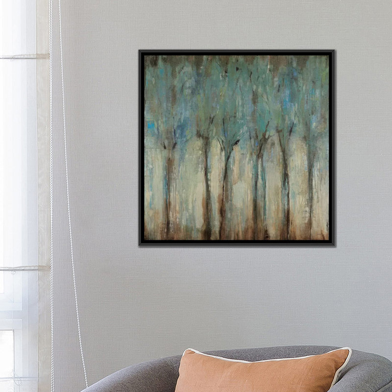«Whispering Winds», reproduction sur toile, H 18 po x l 18 po x P 1,5 po, Toile encadrée noire, Pas de tapis