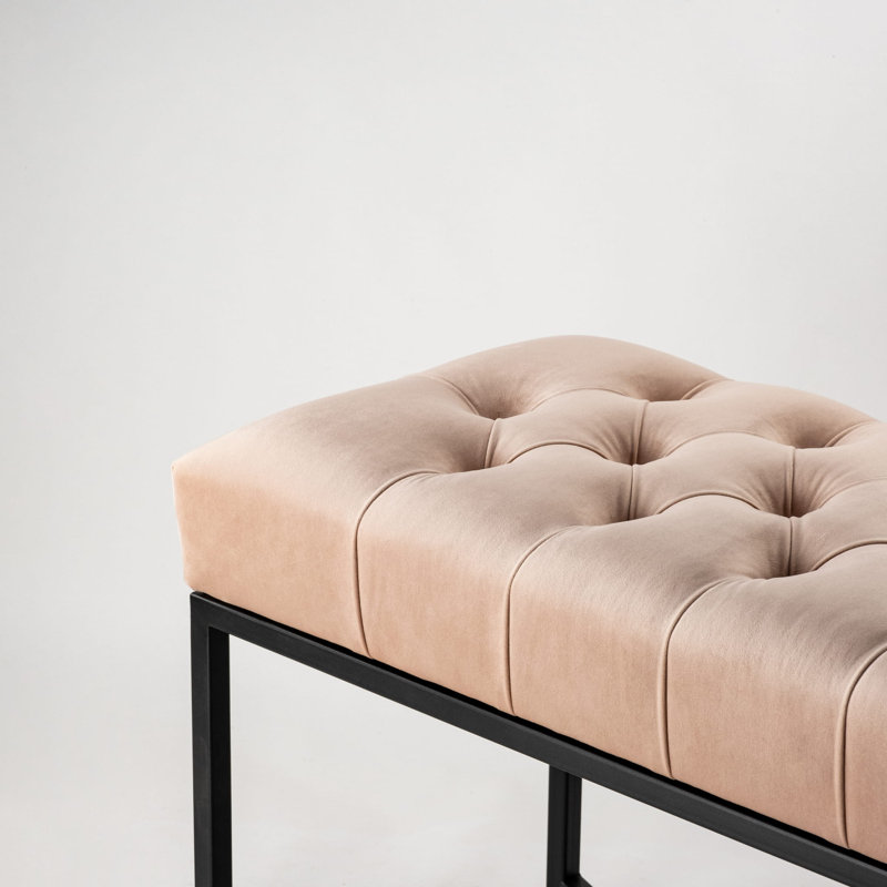 Gaell Velvet Upholstered Bench, H40 x W100 x D30cm