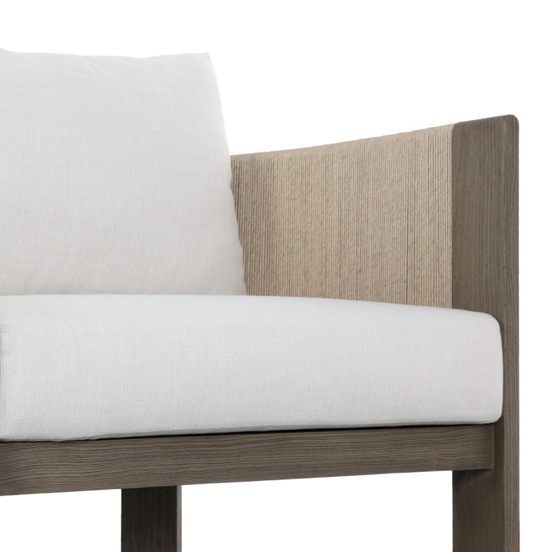 Delancy Outdoor Chair-Arashi Salt, Stained Aged Gray, Vergo Cream