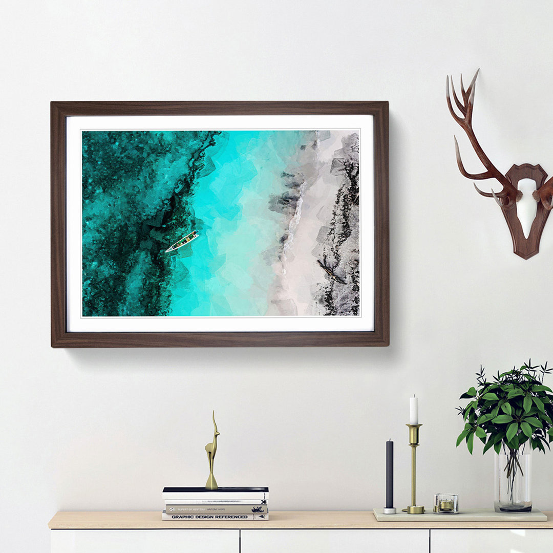 Above Atauro Island in Abstract - Framed Print