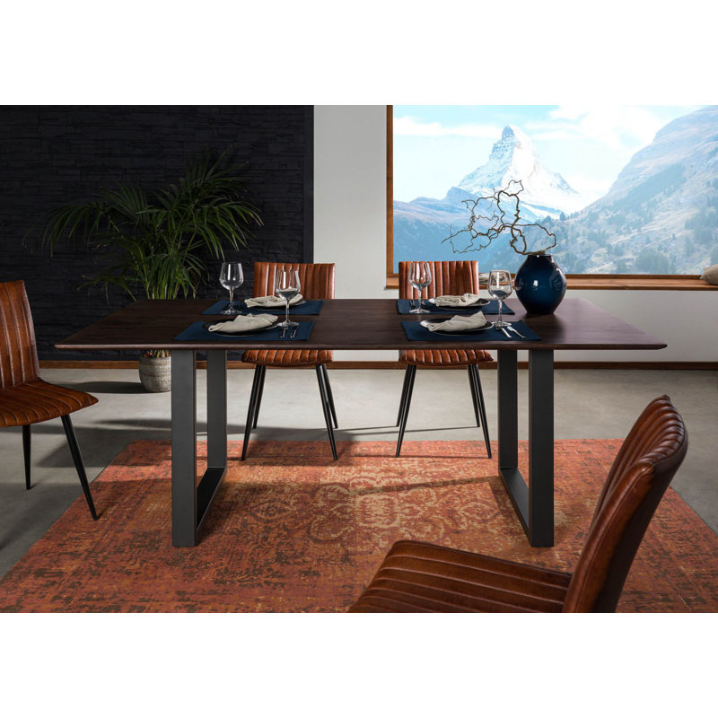 Dining Table, H76 x L220 x W100cm, Brown, Anthracite