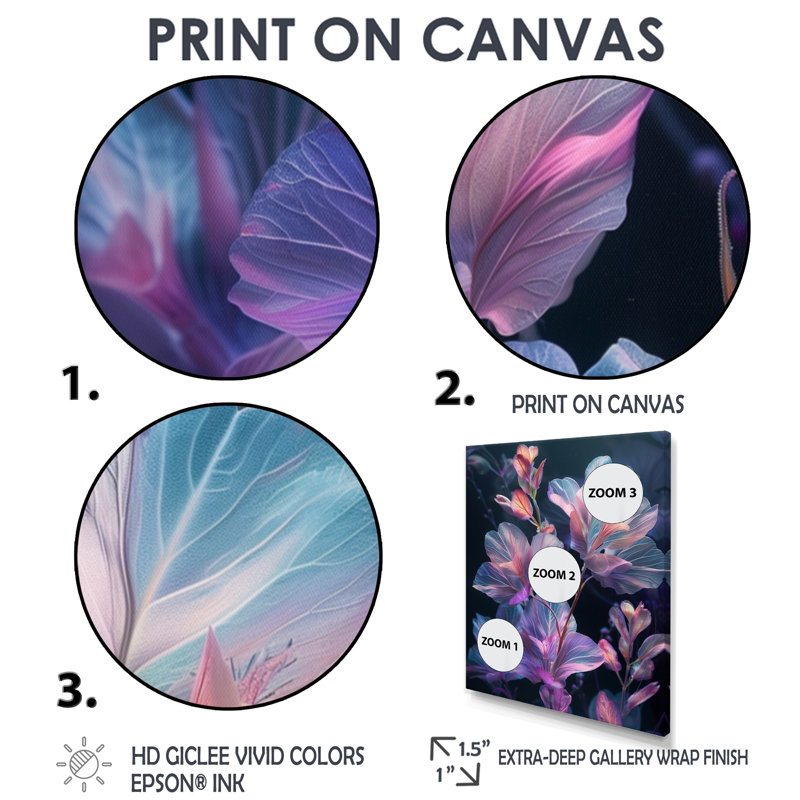 Rose rose, bleu, fleur de pomme II, Cadre simple noir, bois massif, H 12 po x l 20 po