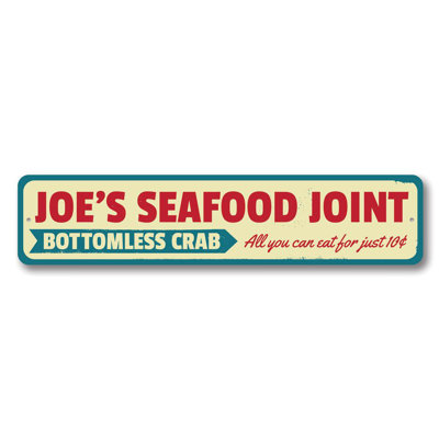 Seafood Joint Aluminum Sign