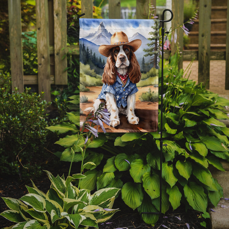 Drapeau Cowboy Welcome Garden, Épagneul cocker