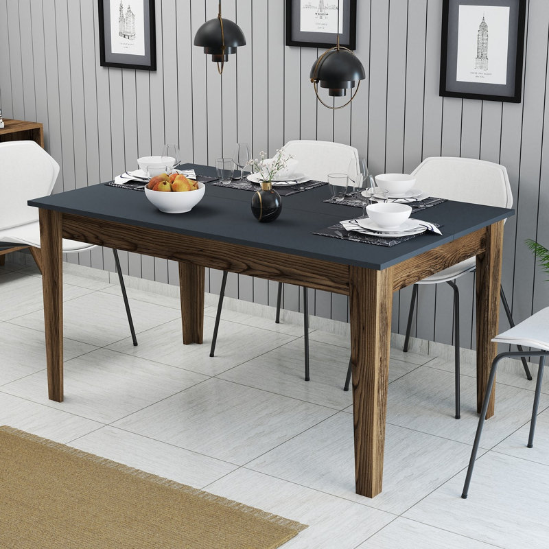 Ferro Beech Dining Table, Walnut, Anthracite