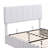 Full size Upholstered Platform bed with a Hydraulic Storage System - White