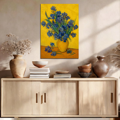 Van Gogh Yellow Iris Flower Canvas Wall Art