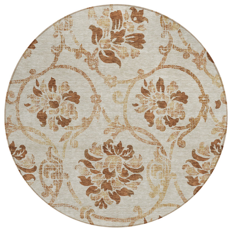 Tapis d'intérieur rond 8 po Terra Cotta