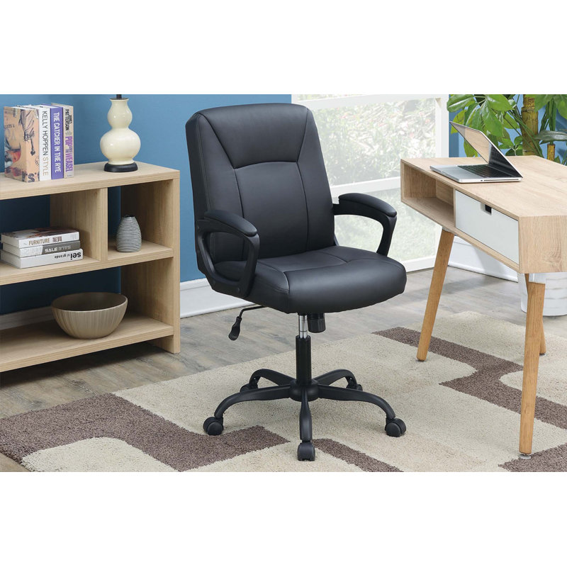 Fauteuil de bureau rembourré Relax, Noir