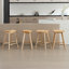 Tabouret de comptoir en bois massif avec repose-pieds H 24,25 po-872268212