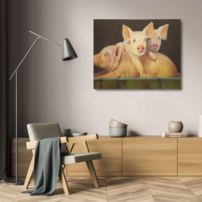 Ophelia & Co., art sur toile tendue par Carolyne Hawley Gallery: Life as a Pig III