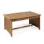 Table basse 40 po x 24 po 18,47 po en bois à patine brune pour l'extérieur avec terrasse