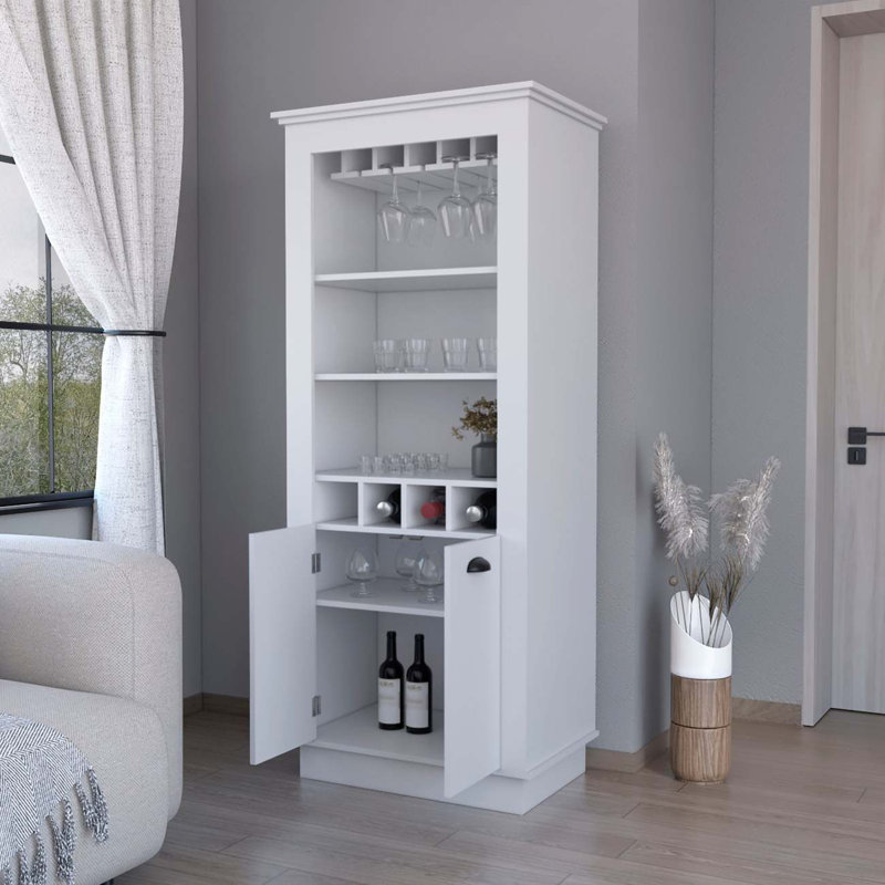 Armoire-bar à vin Tyler, Blanc