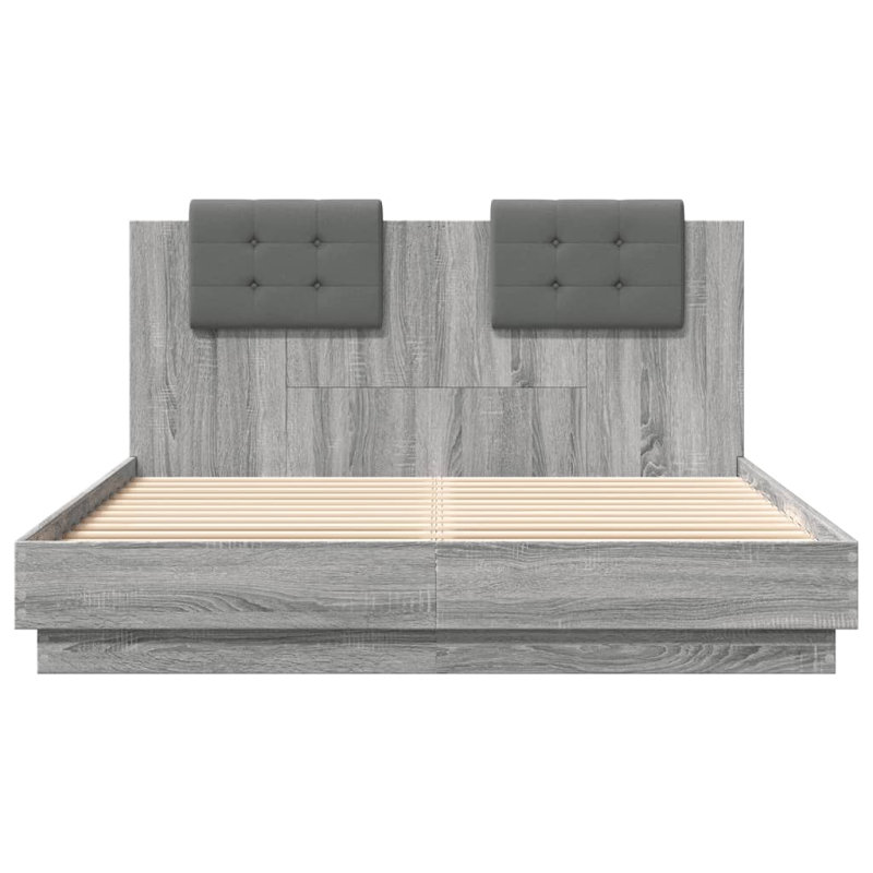 Vandewa Bed, EU Double - 140 x 200 cm, Grey Sonoma