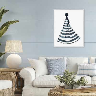 «Girl In Blue Striped Dress», estampe numérique, conception de Simone Elum
