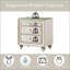 Table de chevet beige en velours
