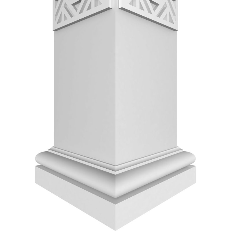 Colonne carrée Mid-Century Craftsman Classic, H 96 po x l 11,62 po x P 11,62 po