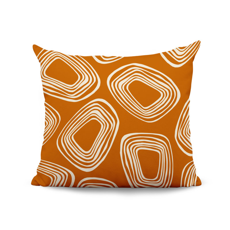 Housse et insert de coussin décoratif en polyester, L 15 po x H 15 po, Orange