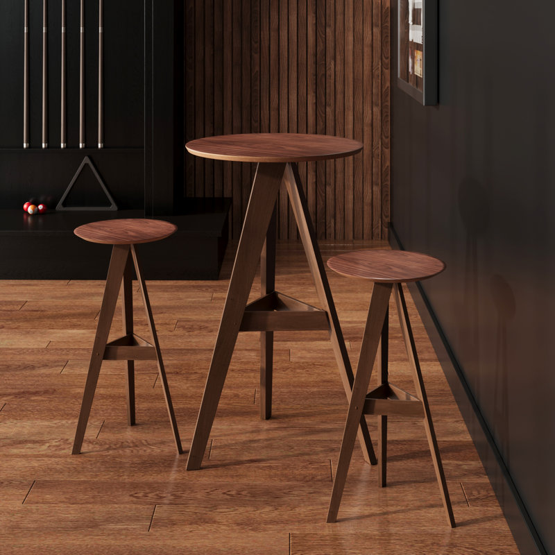 Chansoo Pedestal Bar/Counter Table, Bar Table (42” Height)