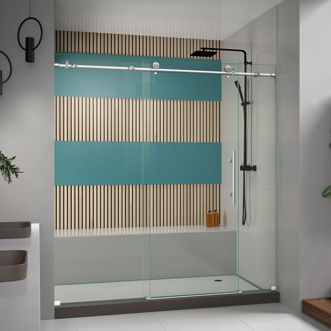 Enigma-X Frameless Rectangle Shower Door with Fixed Panel DreamLine 