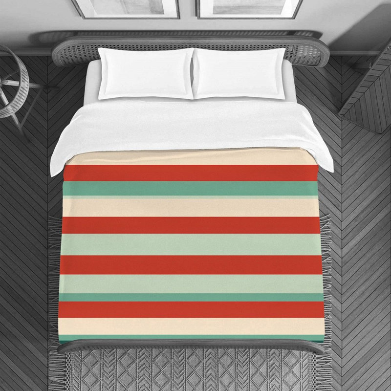 Polyester Striped Duvet Cover, Twin Duvet Cover