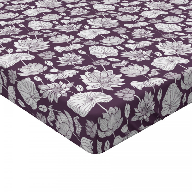 Microfiber Floral Fitted Sheet, Full Fitted Sheet